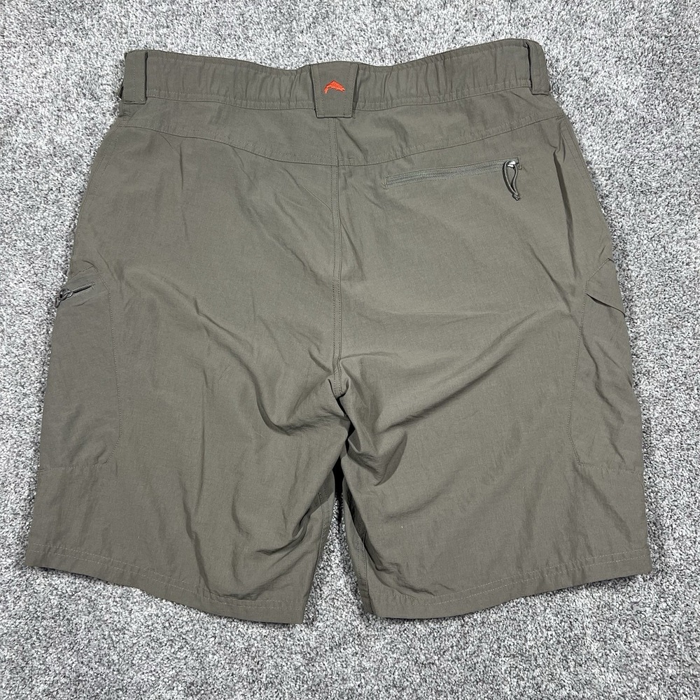 Simms Fishing Shorts Large Brown Quick Dry Utility Outdoor Cargo Adjustable Hike - Picture 2 of 10